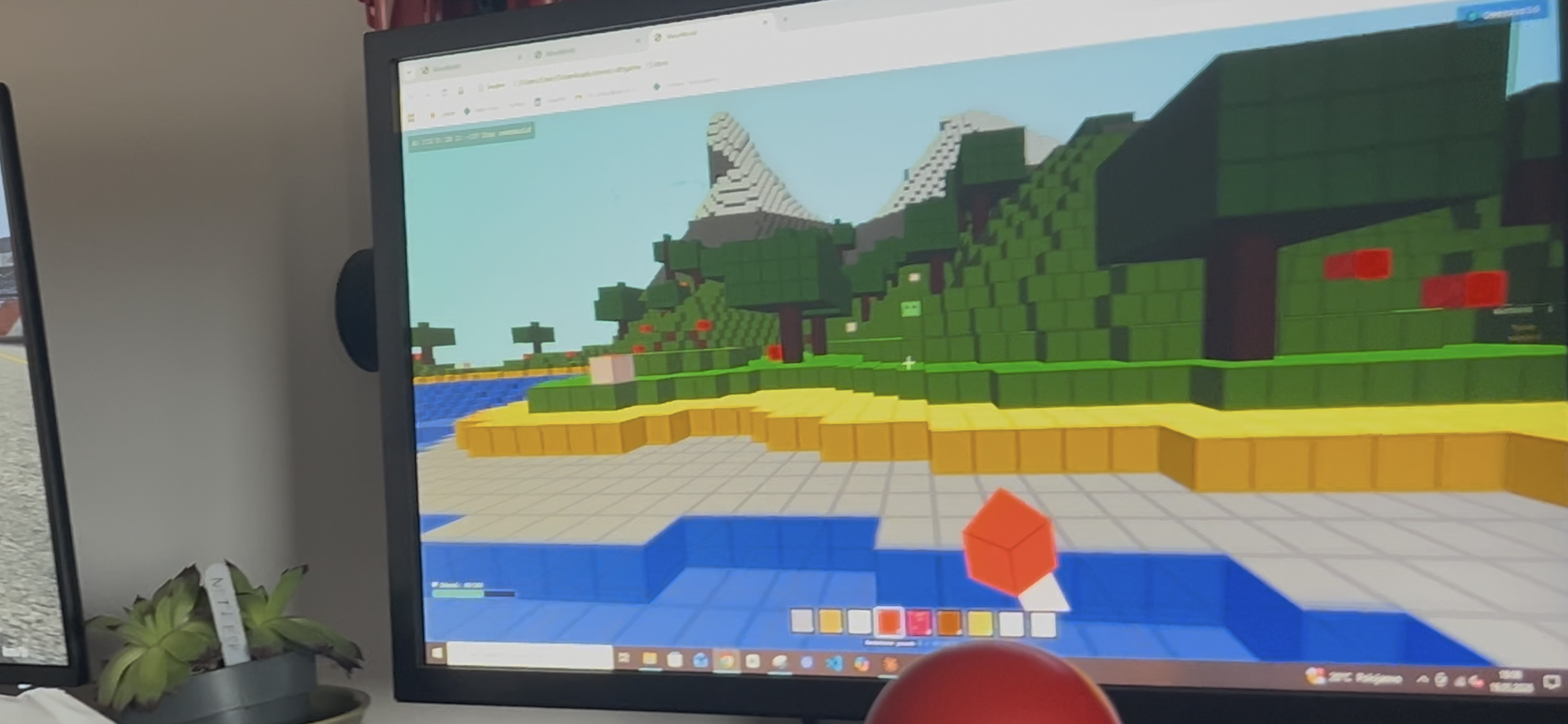 Son's Minecraft game